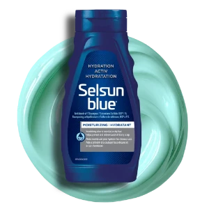 Le devant d'une bouteille de shampooing antipelliculaire Hydratation ACTIV
