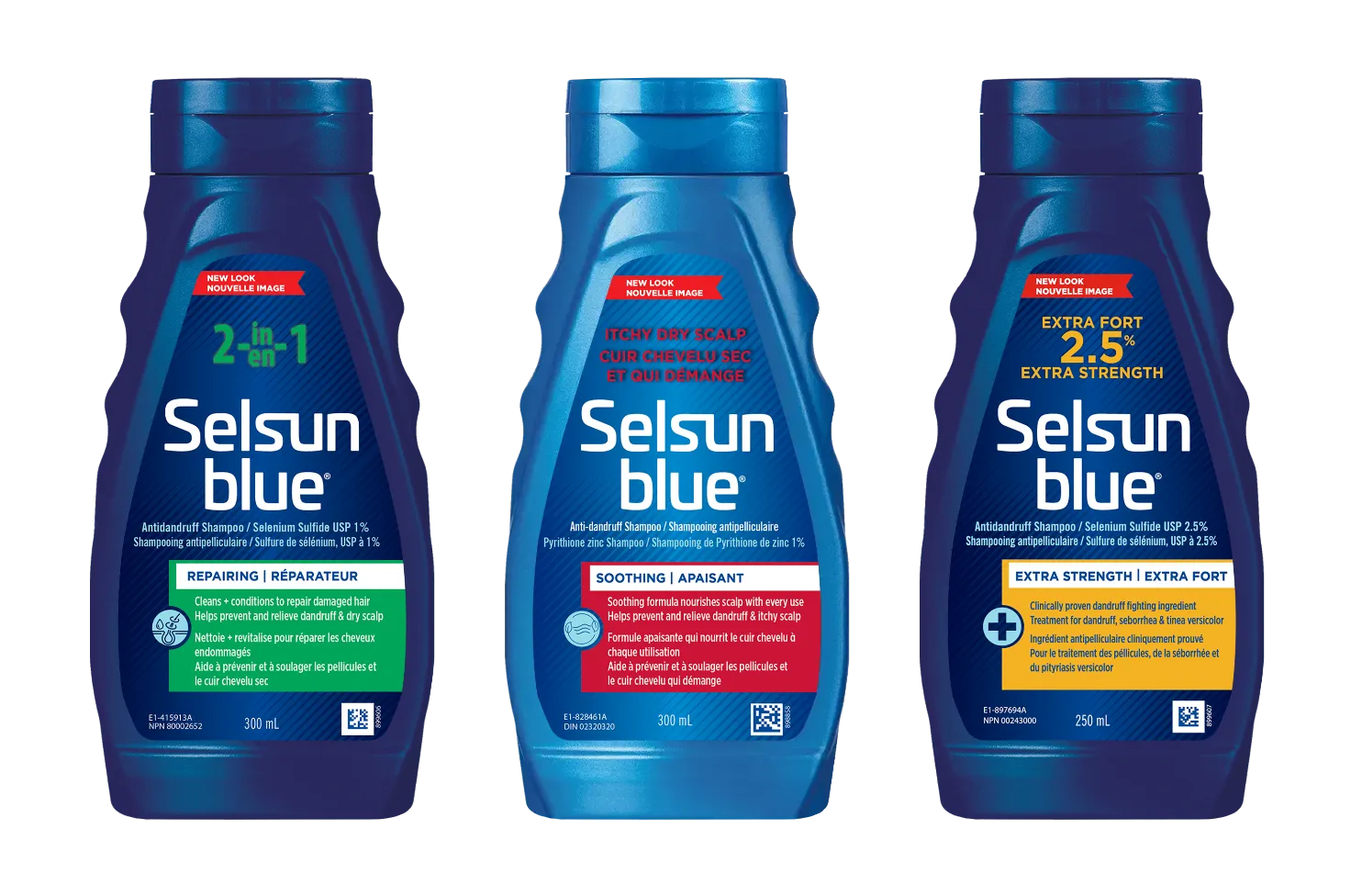 Selsun blue product images and How2Recycle instructions