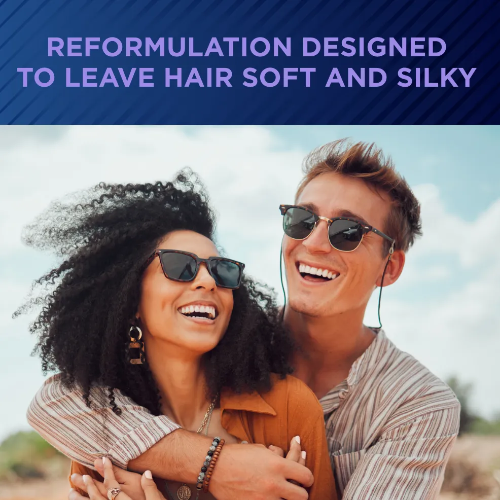 Packaging of Selsun blue® 2-in-1 Antidandruff Shampoo & Conditioner bottle and benefit statements.