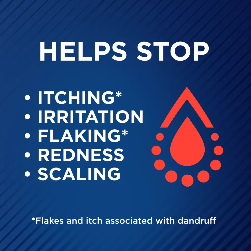 Packaging of Selsun blue® Medicated Antidandruff Shampoo bottle and benefit statements.